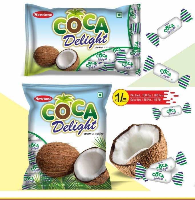 Brown Rectangular C Coconut Toffee, Packaging Type: Packet, Packaging Size: 20