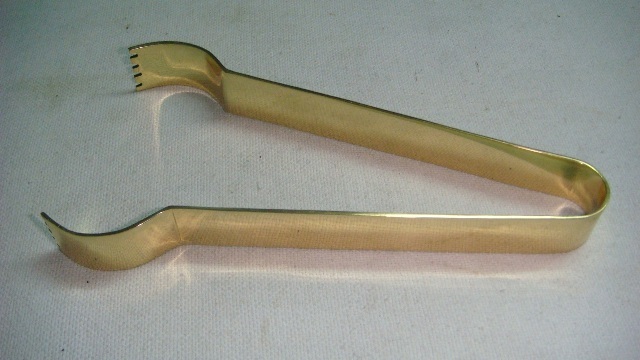 Brass Metal Ice Tong, Thickness: 0.45, Size: 5