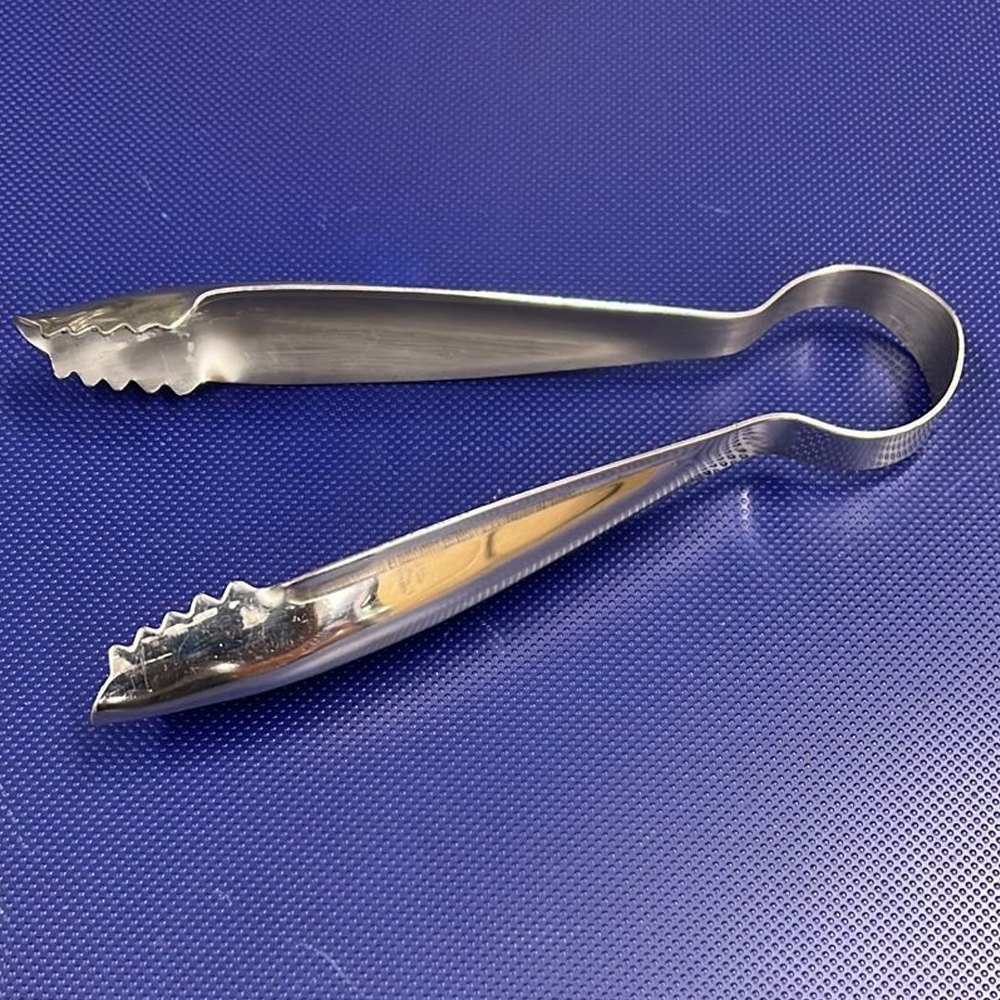 Stainless Steel Silver Ice Tong, Size: 11x2 Inch(lxw)