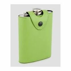 Metal Leather Wine Flask