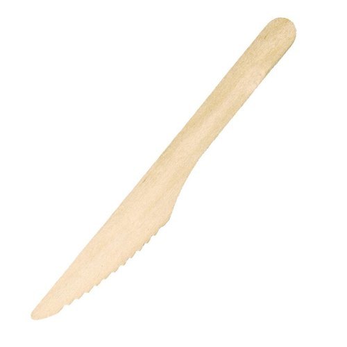 Natural EcoRev Disposable Birchwood Wooden Knife, for Event and Party Supplies, Size: 160mm/140mm