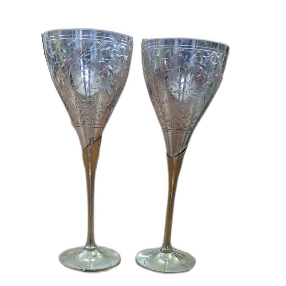 Brass Wine Glass Set