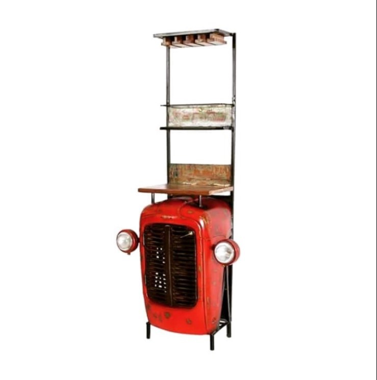 Red Cafe Tractor Wine Cabinet