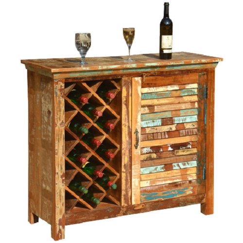 Satyam International Brown Wine Cabinet