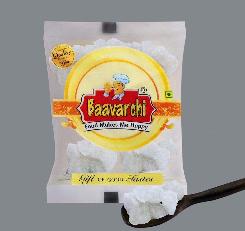 White Baavarchi Khadishkar (Rock Sugar), Crystal, Packaging Size: 100gm img