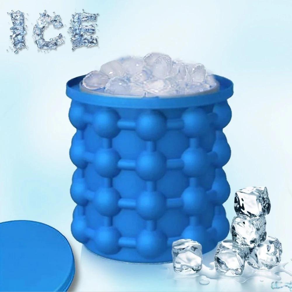 Blue Plastic Ice Bucket, For Kitchenware