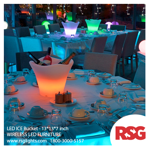 RSG Lights LED ICE Bucket, Size: 13*13*7 inch