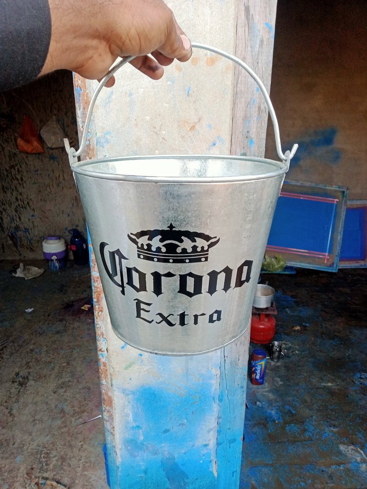 Galvanized corona beer bucket