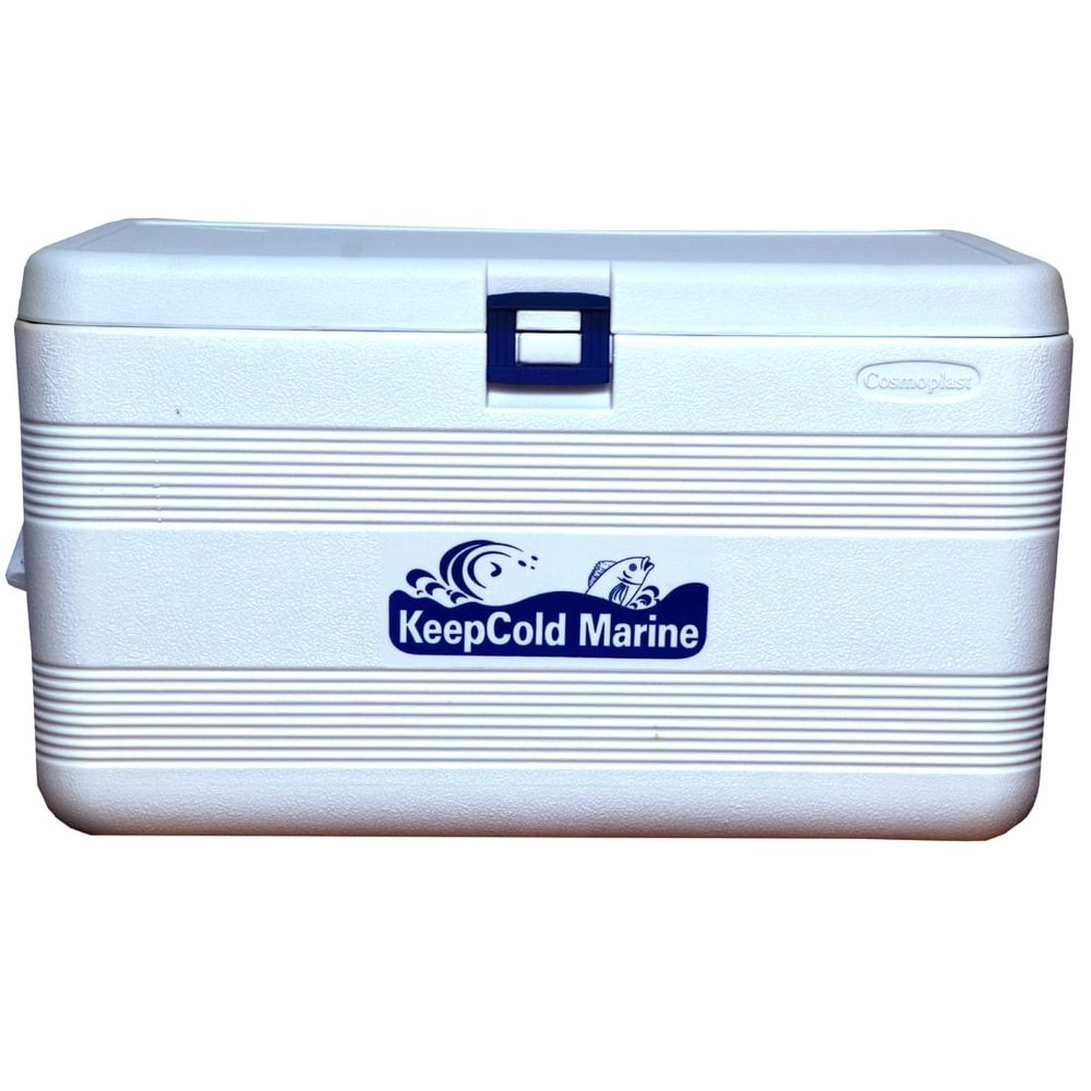 White Plastics Cosmoplast Keep Cold Marina Ice Box, Capacity: 70.80 Ltr