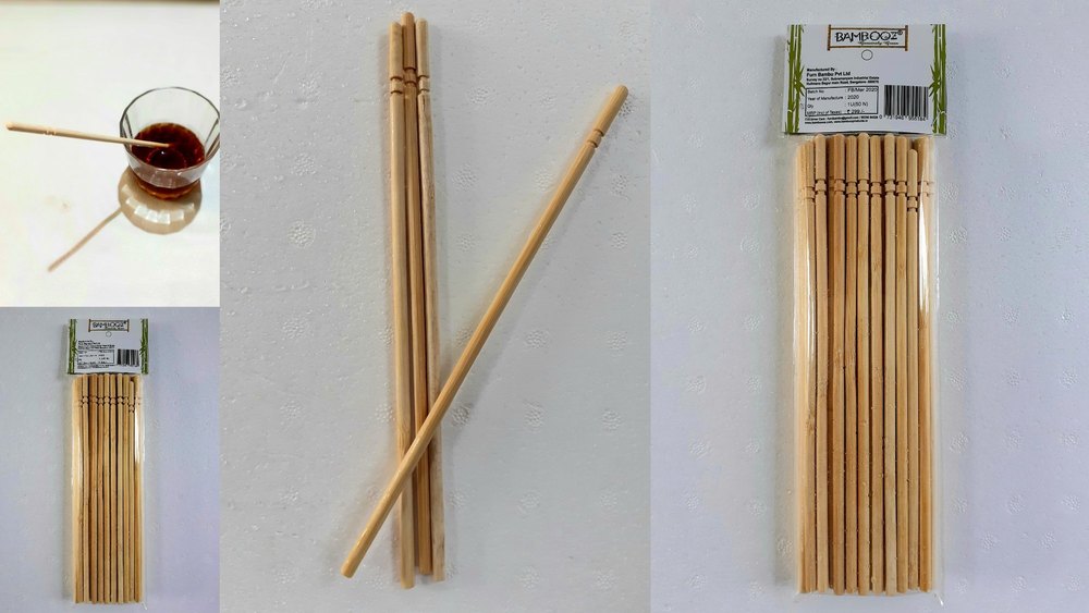 Brown Bamboo Cocktail Stirrer, Packaging Type: Packet, Thickness: 5mm