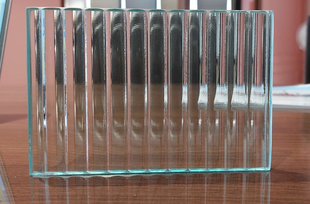 Clear Transparent Fluted Glass