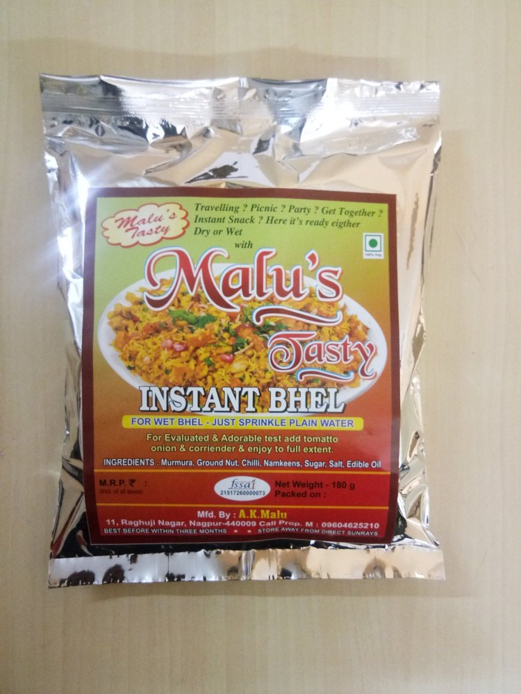 Malus Tasty Instant Bhel Mix, Packaging Size: 180g