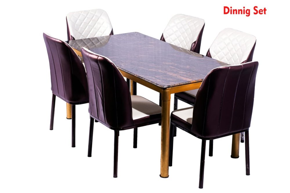 Rectangular Marble Dining Table, 6 Seater