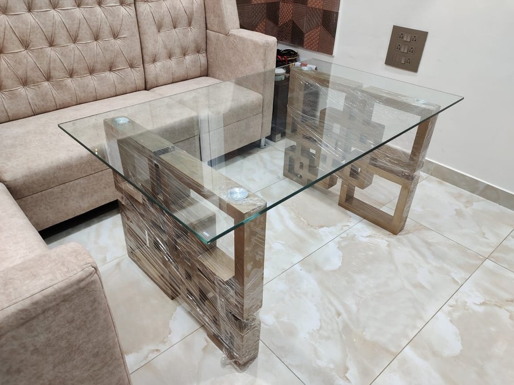 Rectangular Glass Top Dining Table