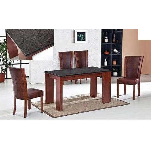 Classic Furn Rectangular Granite Dining Table, For Home, 4 Seater