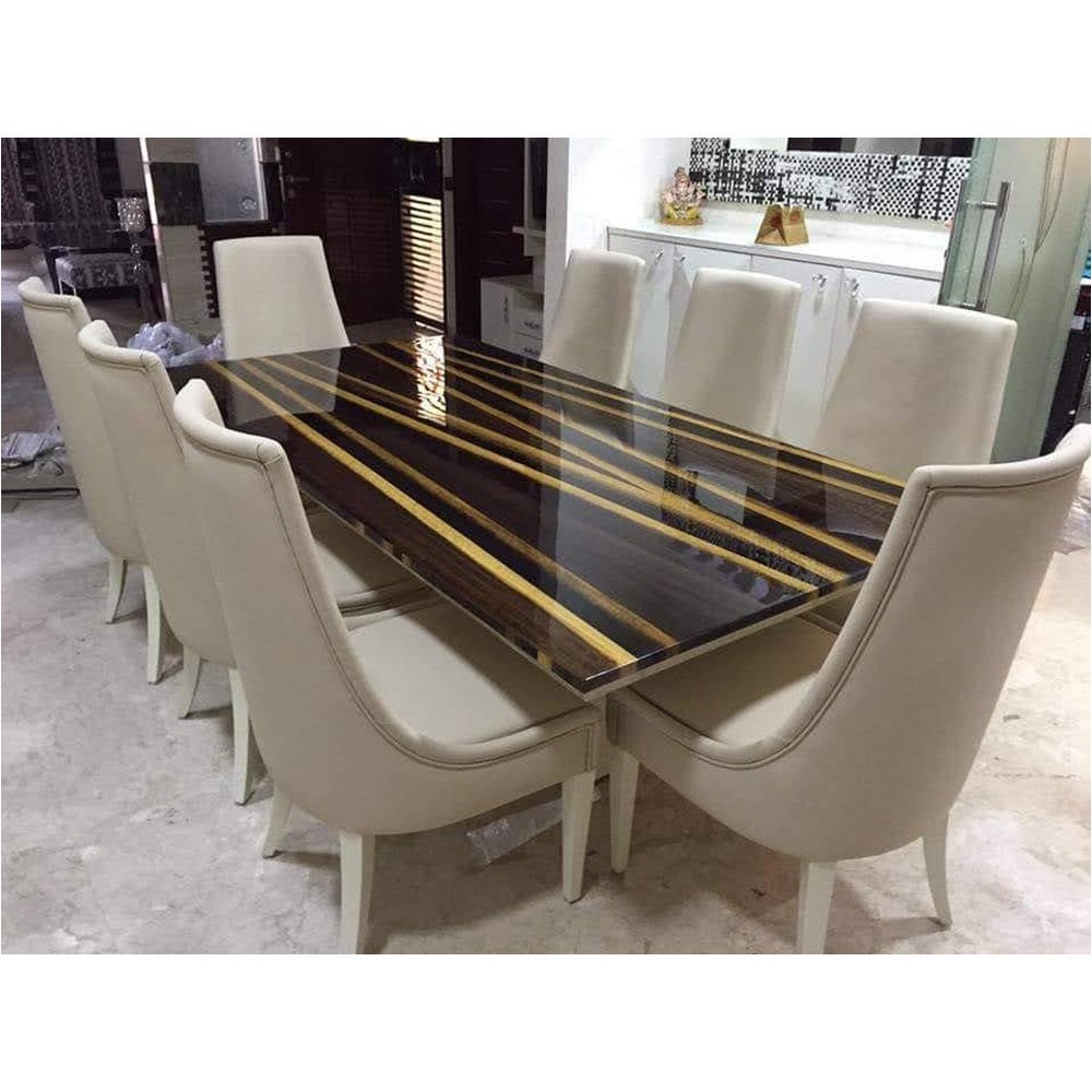 6 Seater Designer Granite Top Dining Table Set