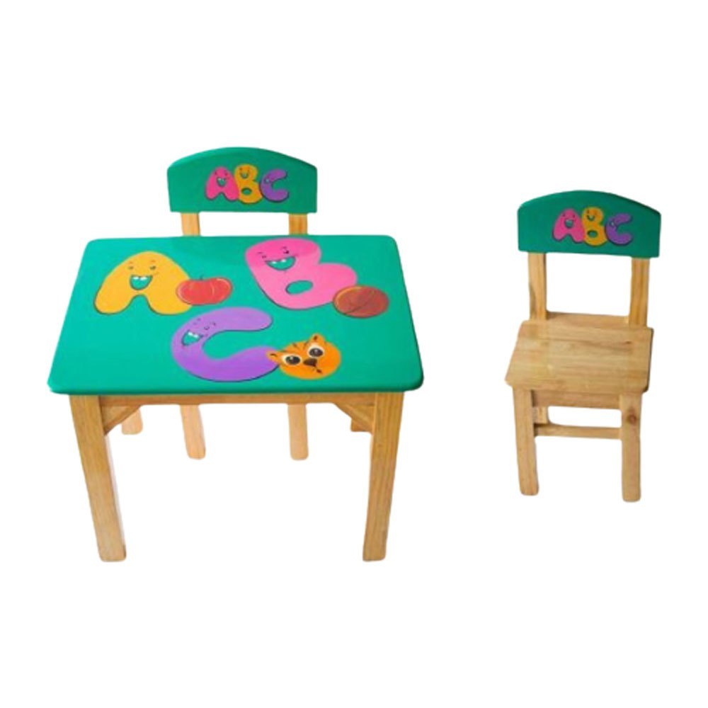 1 seater Wooden Chair Table Set