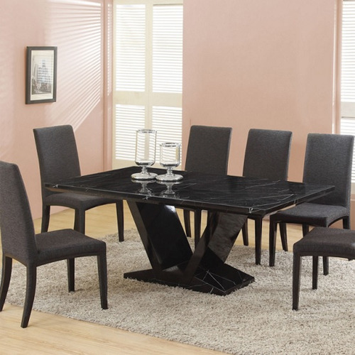 Black Stone Dining Table