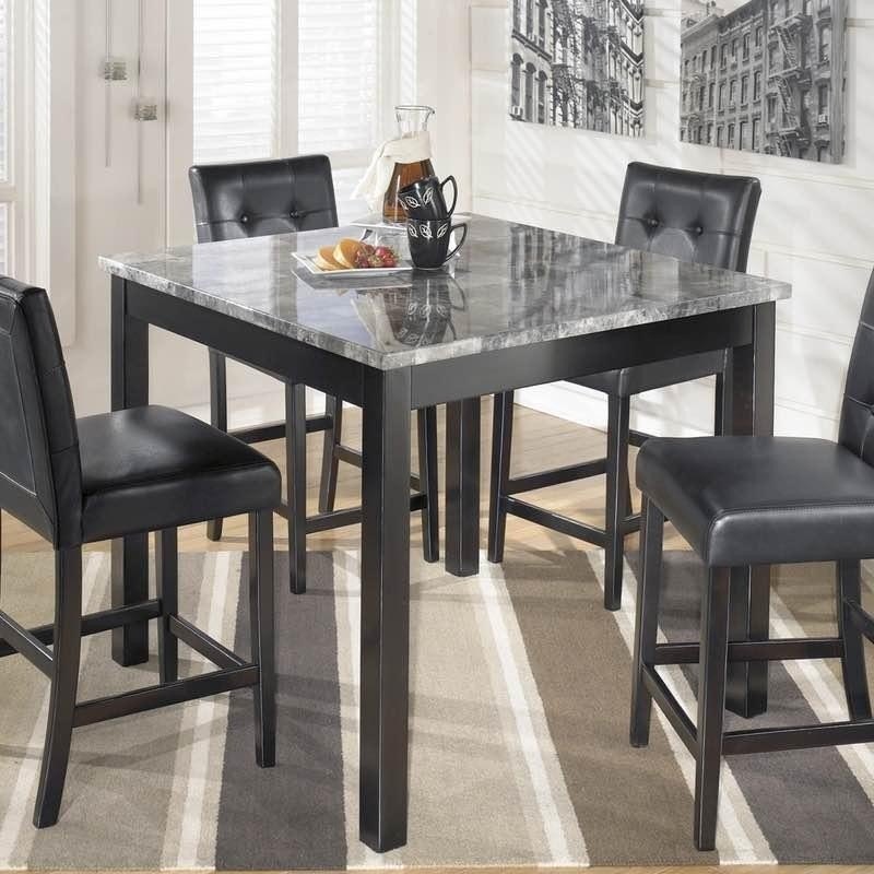 Brown Wooden Acrylic Dining Table With Chairs