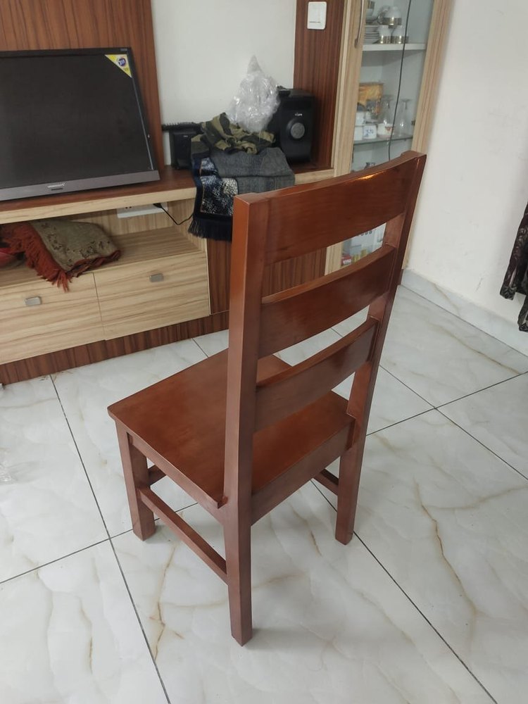 Rubber Wood Single Seater Wooden Chair, With Cushion