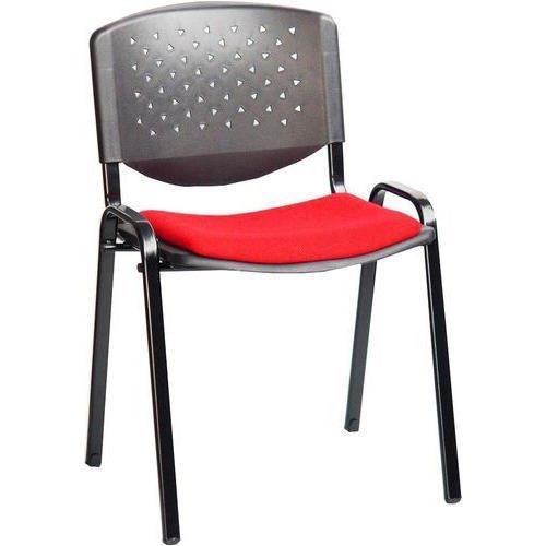 Fabric Stylish Visitor Chair, Red