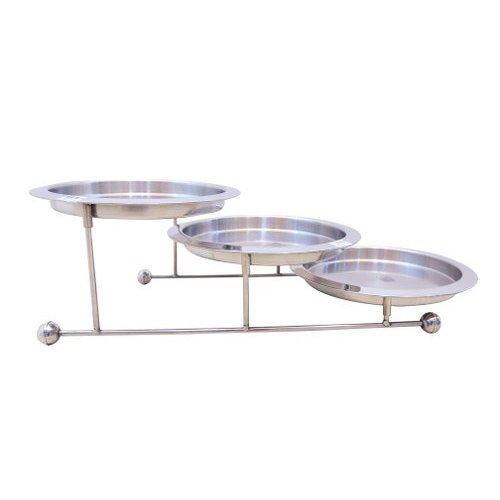 Free Standing Stainless Steel 3 Bowl Salad Stand, For Hotels, Restaurant