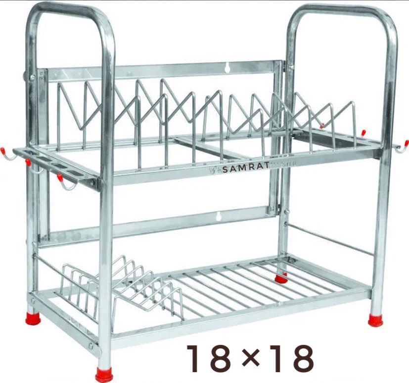 Samrat Mild Steel Classic Kitchen Stand, Size: 18x18