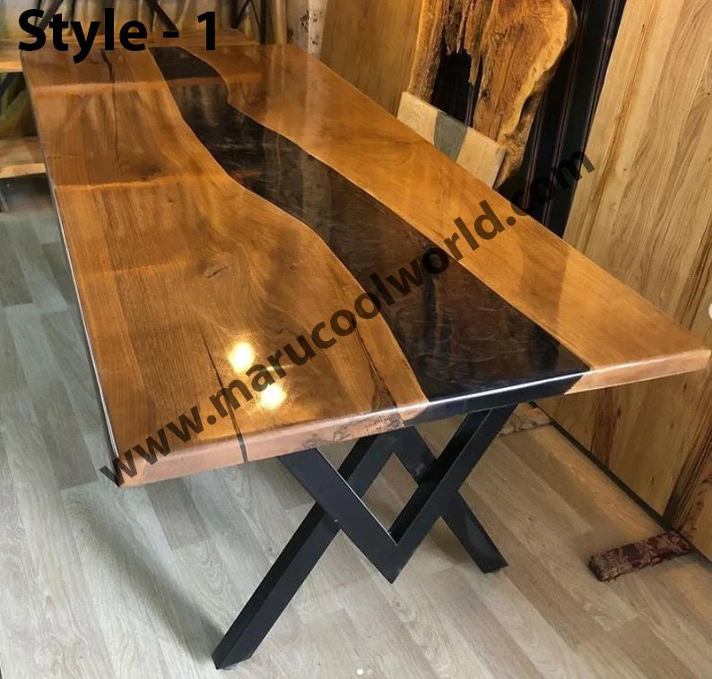 Epoxy Resin Wooden Dining Table