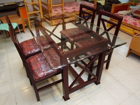 Solid Teak Wood 4 Seater Dining Table