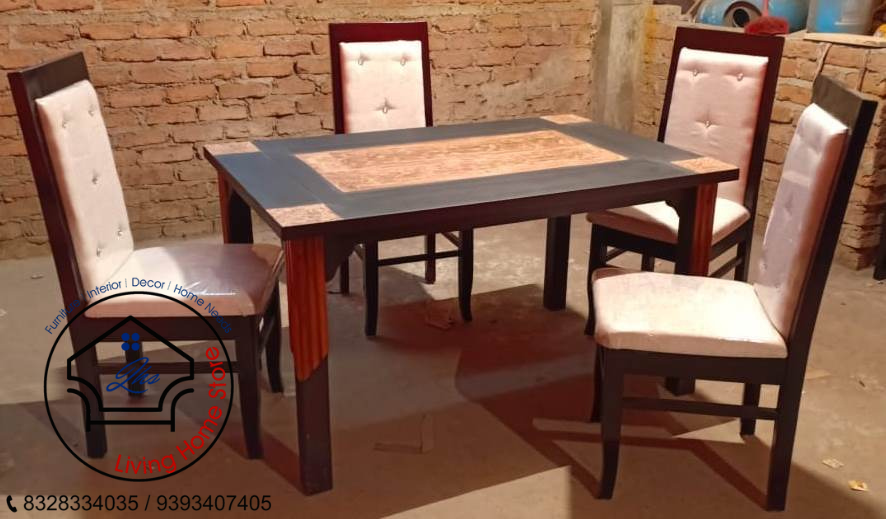 Rectangular Teak Wood Dining Table, 4 Seater