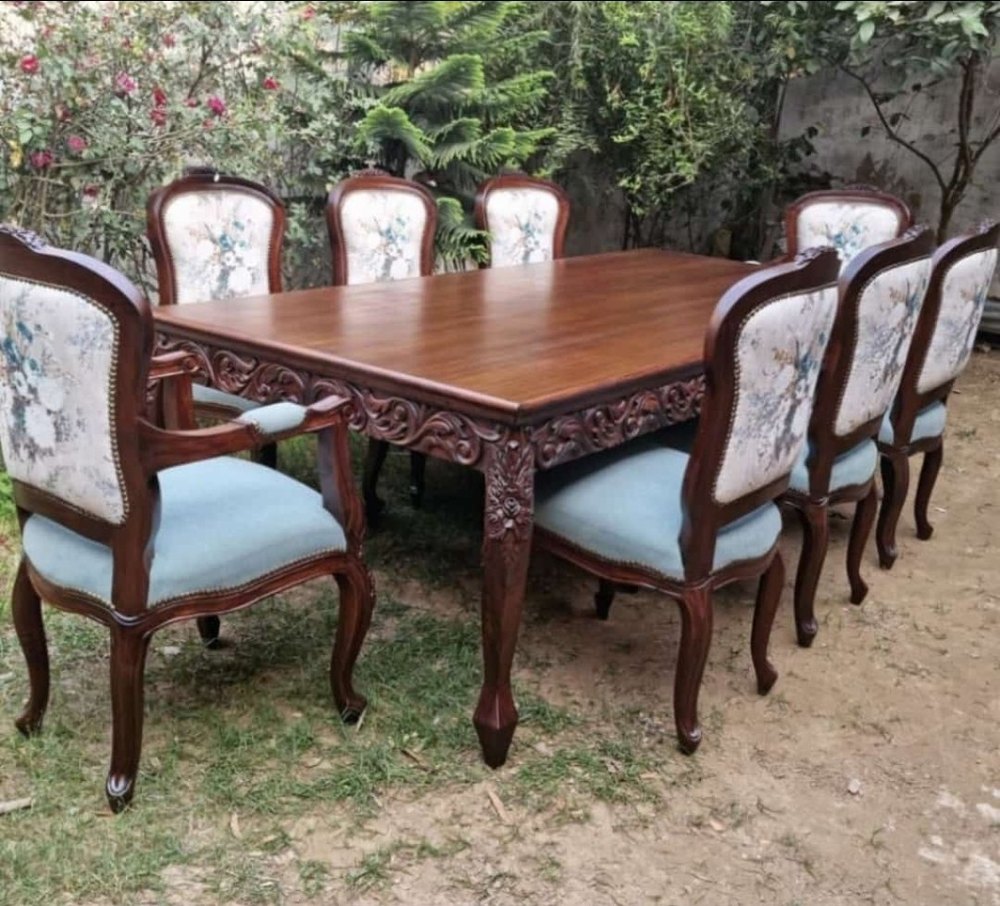 Wooden Square Dining Table Designs, 8 Seater