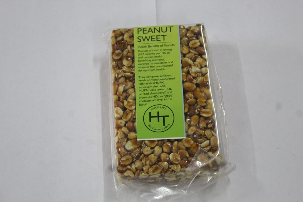 Brown Rectangular 200 Gm Peanut Candy, Packaging Type: Packet img