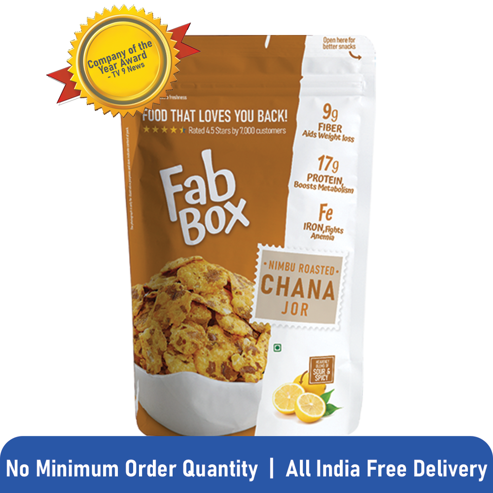 Fab Box Nimbu Roasted Chana Jor, Packaging Size: Packet
