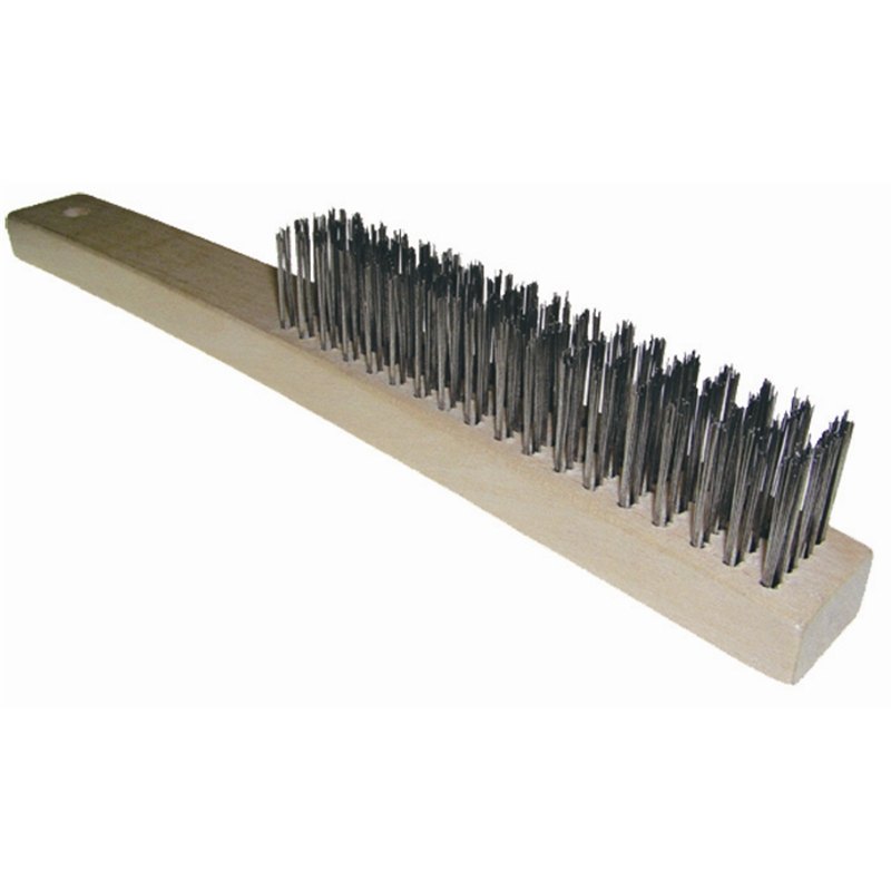 Carbon Steel Rectangular Wooden Handle Brushes, For Industrial