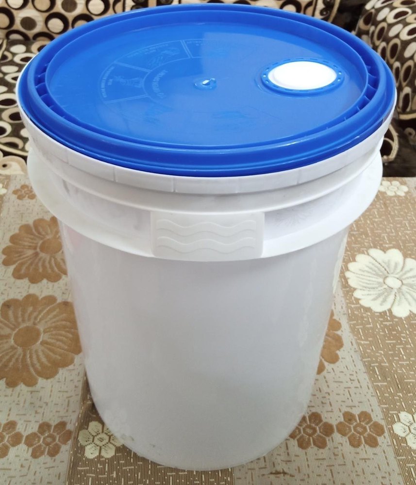 White Plastic 20 L Inner Cap Bucket, With Handle