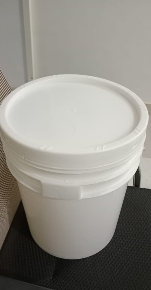 White HDPE Chemical Bucket, Size: 20 L