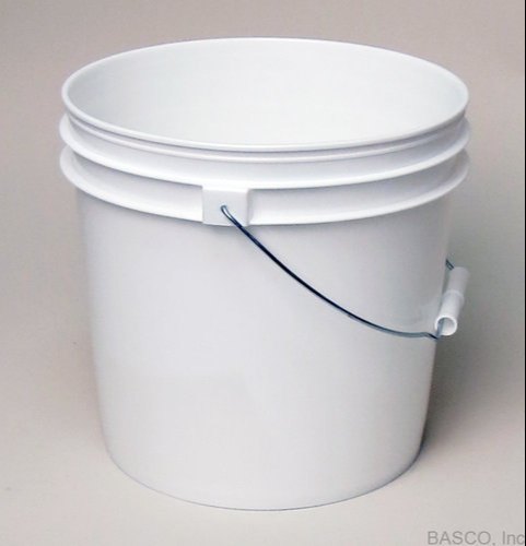 White 15 Litre HDPE Bucket