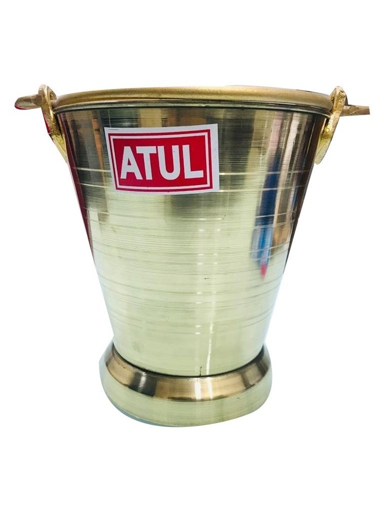 Golden 10 L Brass Bucket, For Home