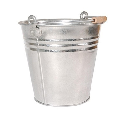 Round Metal Bucket, For Home, Capacity: 7-10 Litre