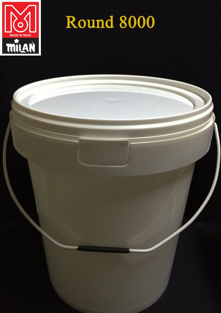 White Plastic Pails 8 liters, For Home