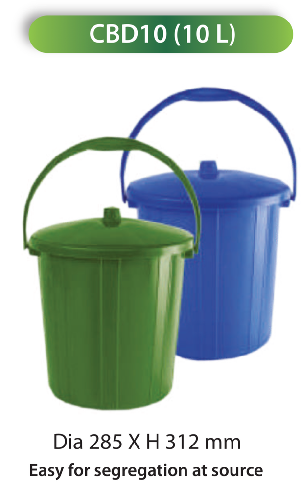 Blue Standing Plastic Dustbin 10 Ltr, For Home