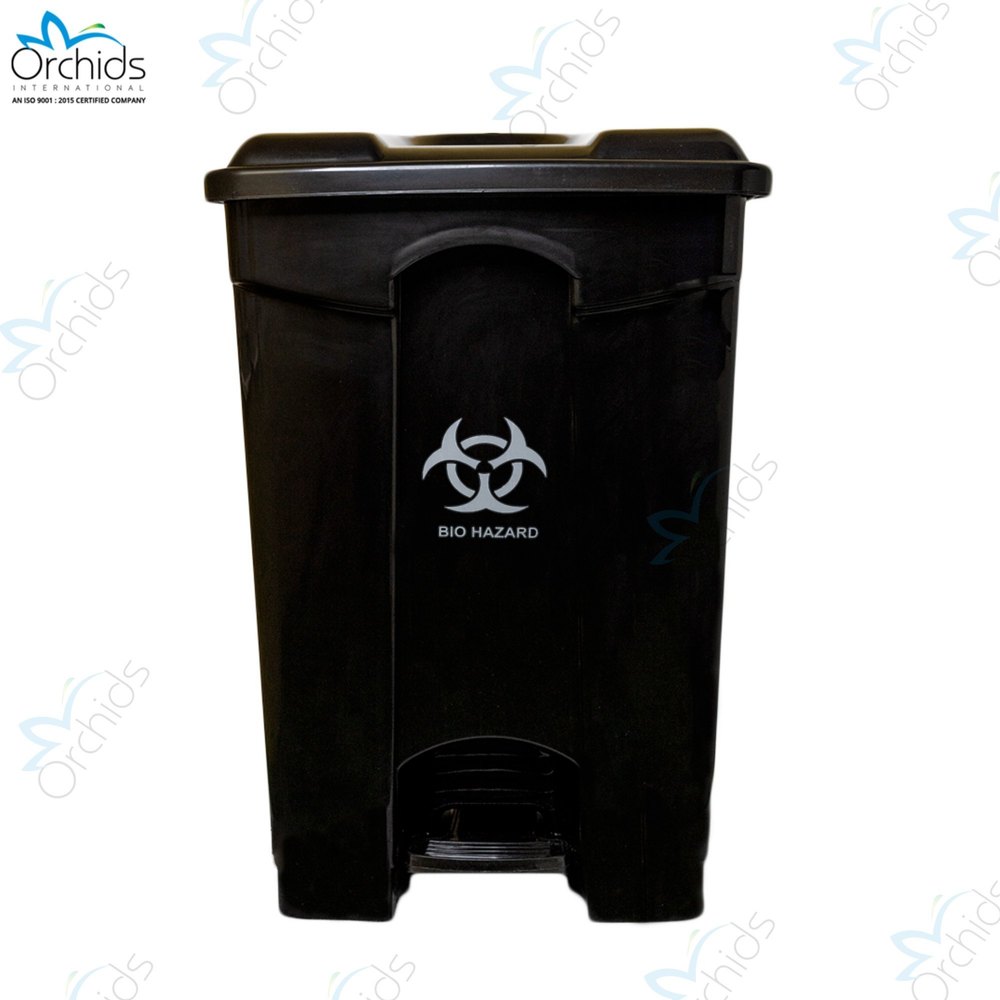 Orchids Bio Waste Dust Bin 60 Litres (Black), Capacity: 31-60 Litre