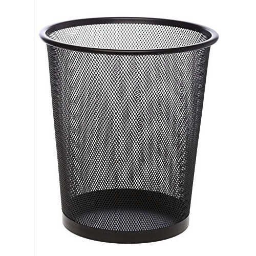 Fiber Black Metal Dust Bin, Capacity: 6-10 Liters