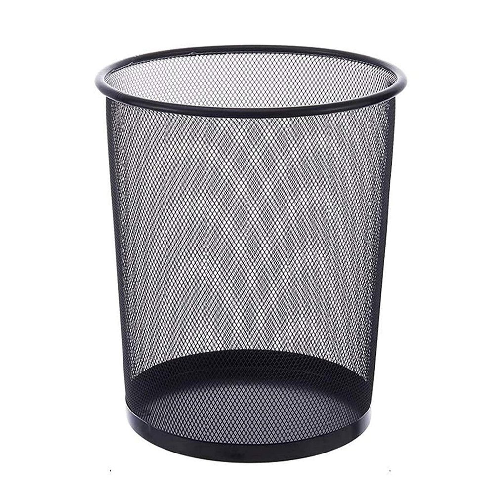 Stainless Steel Black Metal Mesh Paper Dustbin Jali Bin Wire Mesh Open Bin 11L Small