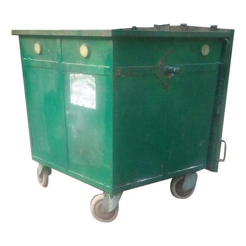 Green Iron Dustbin, For Outdoor