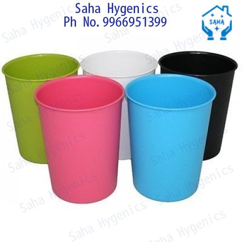 Open Top Red Plastic Dustbin, For Office, Material Grade: High