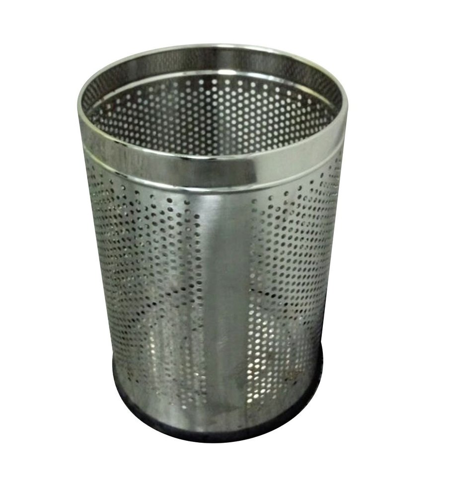 Open Top Silver 12 X 24 Inch Stainless Steel Perforated Bin, Material Grade: SS 202, Capacity: Upto 20 Ltr