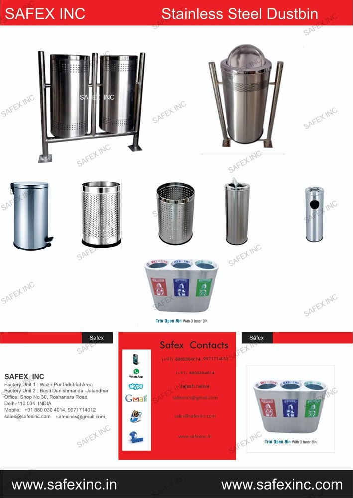 Stainless Steel Hanging Open Push Bin