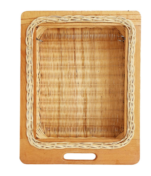 Brown Wooden Wicker Basket, For Kitchen