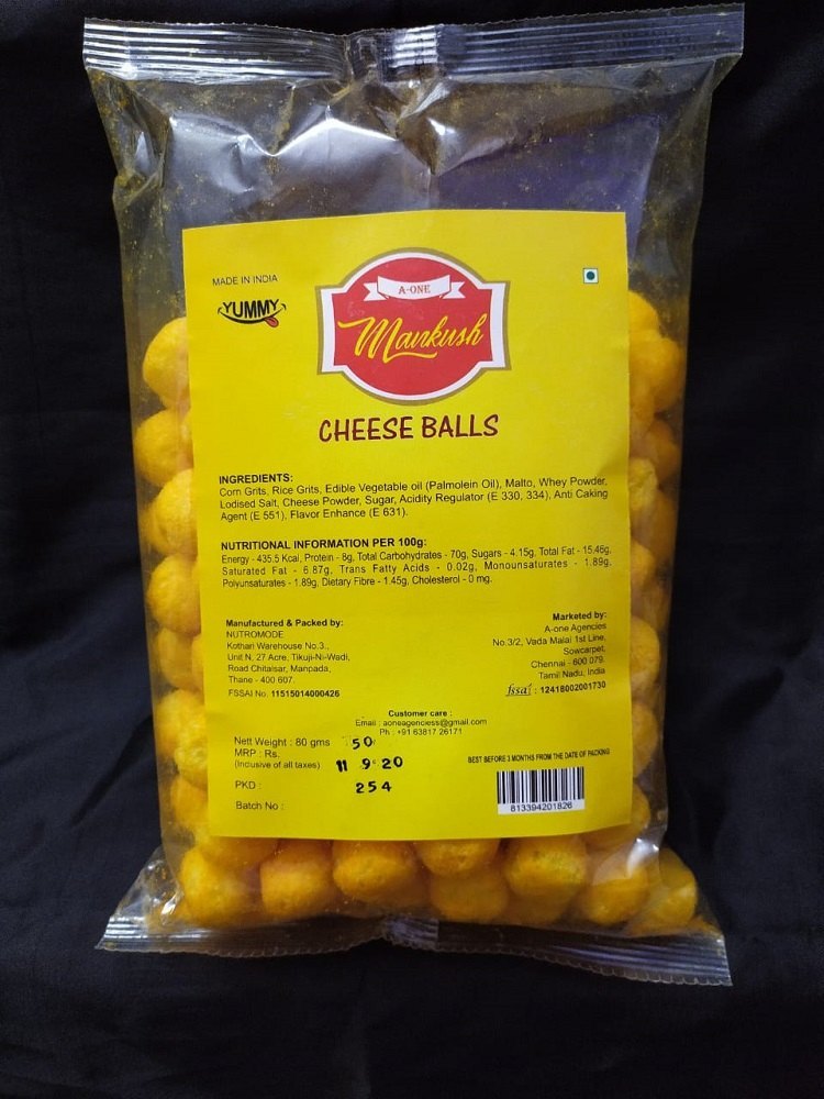 Cheese Balls, Packaging Type: Packet, Packaging Size: 80 Gram